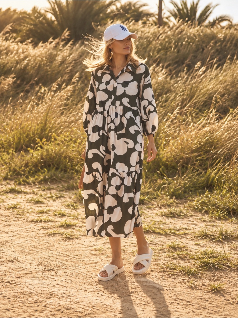 The Bettina Midi Shirt Dress by Maeve